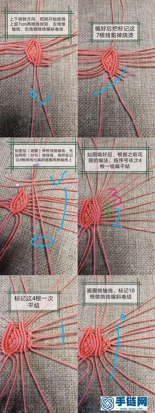 中國結編繩作品_編法母親節(jié)禮物郁金香花 