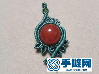 自制單品珠寶首飾_編繩不對稱單珠吊墜做法圖解 