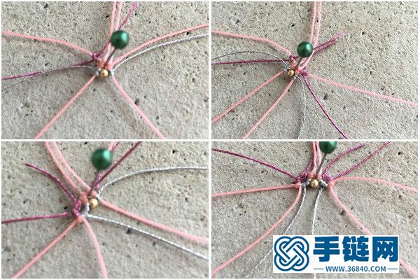 手工編織作品大氣_簡單DIY粉晶月光石如意耳環 