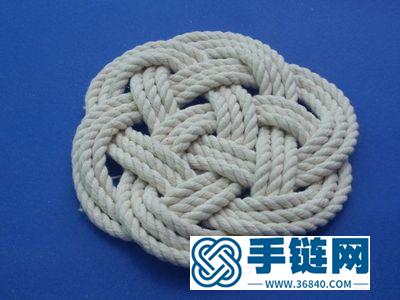 實用的手工編織創意_簡單DIY編法棉繩隔熱墊 