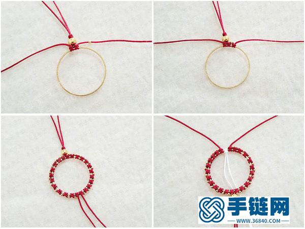 玉線編繩教程_簡約大方的紅色新年掛飾編法教學 