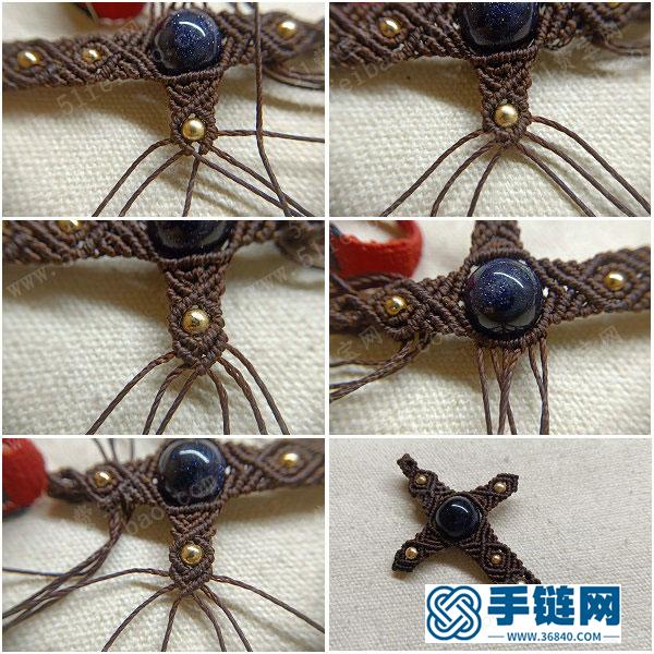 macrame編法簡單DIY_編繩十字架吊墜鑰匙墜手工教程 