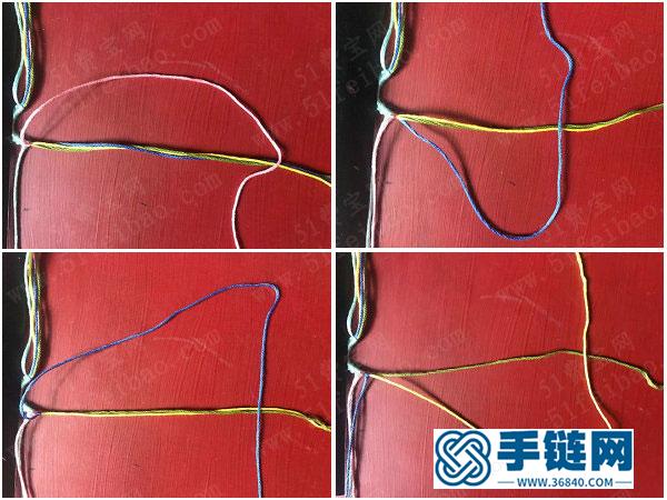 親手學編繩_五色手工編法友誼手繩詳細全過程 