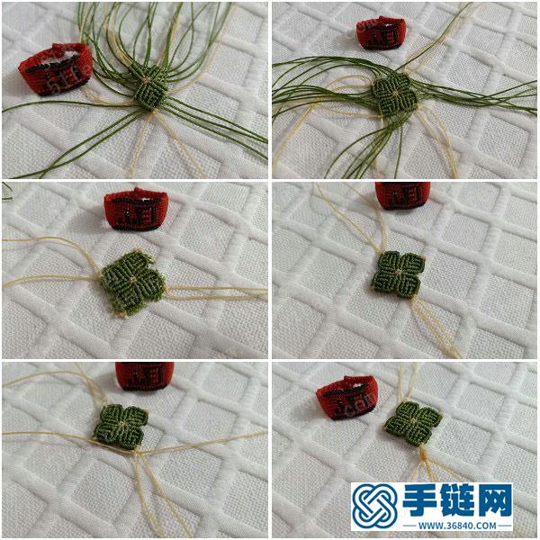 圓蠟線編繩_簡單DIY四葉草幸運(yùn)草手繩編法圖解 