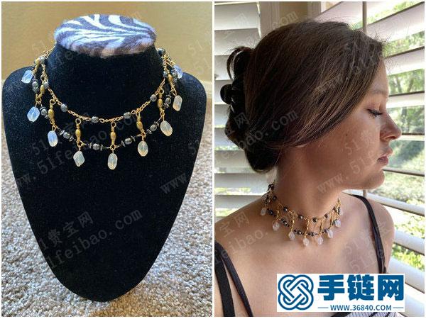 簡(jiǎn)單DIY單品首飾_動(dòng)手編串珠項(xiàng)鏈的過(guò)程圖 