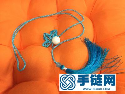 中國結(jié)結(jié)藝簡單編法_簡單DIY斜卷結(jié)手編樹葉吊墜 