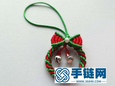 可愛的編繩小物_編法圣誕花環(huán)小掛件的方法 