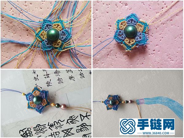 編法掛件裝飾教程_蠟線編繩多功能小花 