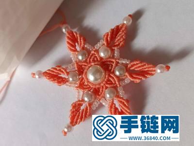 創(chuàng)意中國結(jié)結(jié)繩編法_簡單DIY編法蠟線雪花掛飾教程 