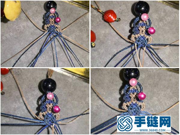 結藝手編教程_神秘的藍砂石耳環編法做法 
