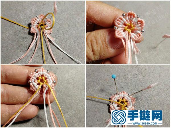 中國結藝裝飾_手工編織做一朵百搭五瓣珠花 
