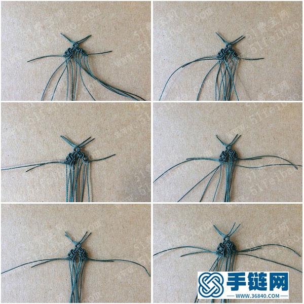 耳環(huán)的編法_蠟線簡(jiǎn)單DIY編繩日系白水晶耳墜 