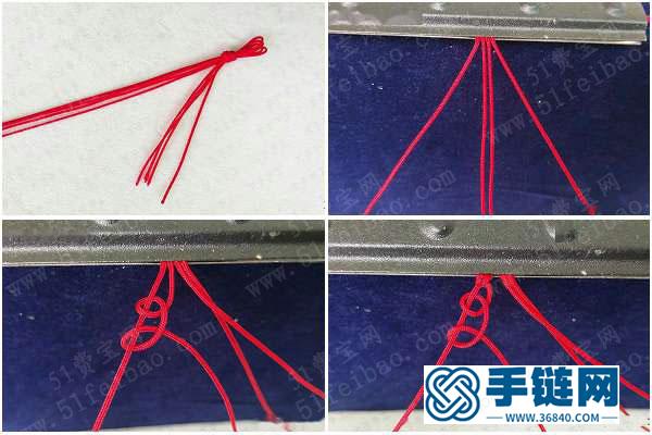 簡單DIY母親節禮物_繩編漂亮紅繩戒指編法方法 