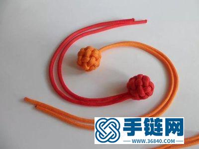 手工編織入門簡單DIY教程_一款簡單的傘繩小球制作方法 