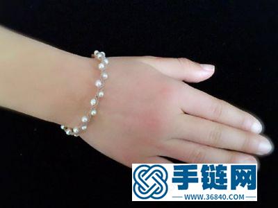 簡單DIY編繩珍珠手繩_編法手串的簡單DIY做法圖 