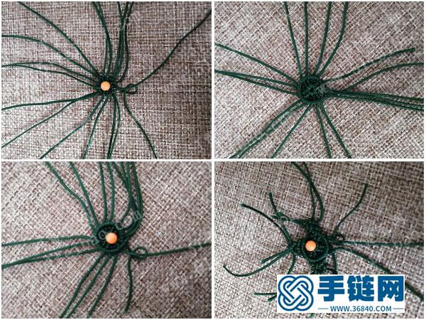 葉子手工編法教程_中國結編繩小小柿子葉 