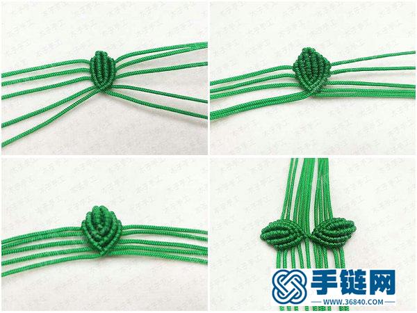 教你玉線手工編織簡單DIY水晶葡萄手機掛件的方法 