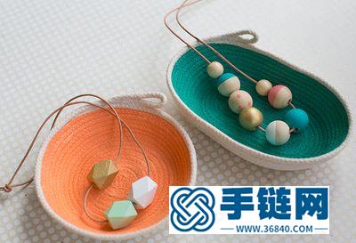 電腦車做簡單DIY繩編森系收納盒教程 