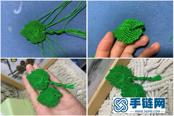 編繩余線利用_一步步編法超簡單心形葉子 