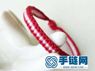 中國結轉運手繩編法_紅白相間編繩手繩的方法 