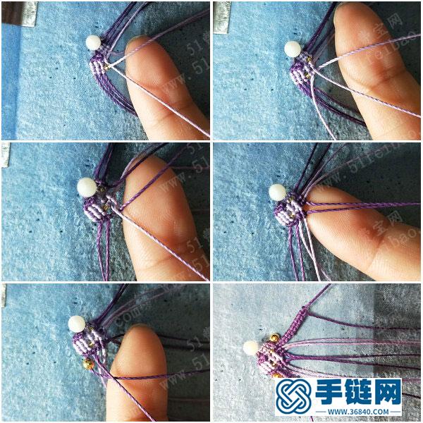 掛件扣頭的編法方法_簡單DIY編繩紫鳶扣頭圖解 