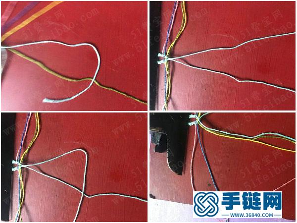 親手學編繩_五色手工編法友誼手繩詳細全過程 