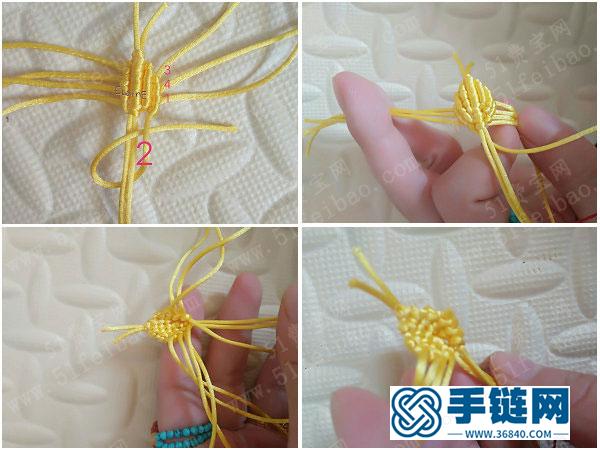 物盡其用創(chuàng)意_編繩廢線簡單DIY編法葉子鑰匙圈掛件 