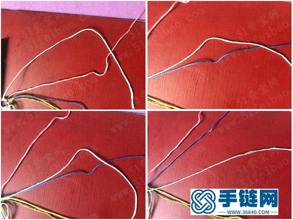 親手學編繩_五色手工編法友誼手繩詳細全過程 