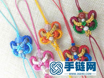 中國結編繩_簡單的編法雀頭結扣頭教程 