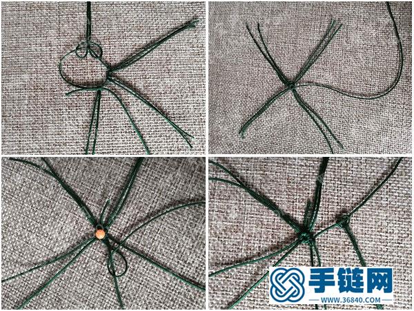 葉子手工編法教程_中國結編繩小小柿子葉 