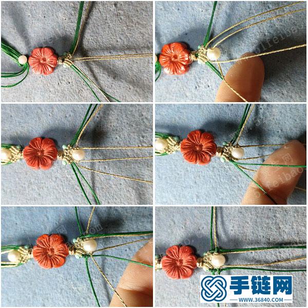 新年手繩編法_簡單DIY編法朱砂花朵手繩圖解 