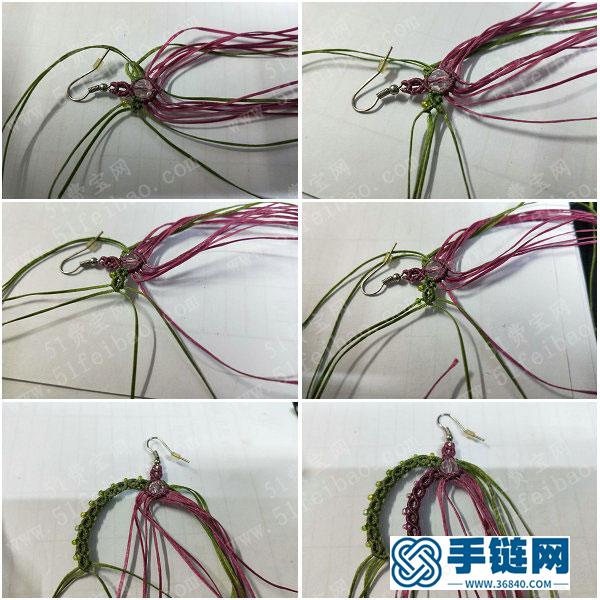 中國結編繩首飾_簡單DIY編法熱氣球耳墜的方法圖 