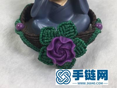 手串編繩方法_簡單DIY紫云母小花手串的編法圖解 