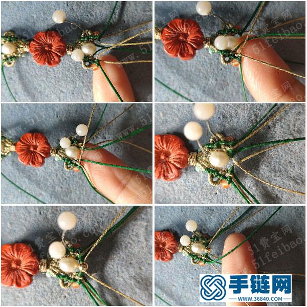 新年手繩編法_簡單DIY編法朱砂花朵手繩圖解 