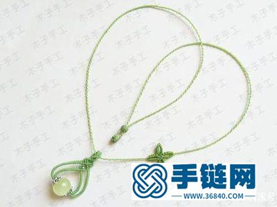 簡單DIY適合春天的服飾_中國結(jié)編繩翠綠春飾項鏈編法圖解 