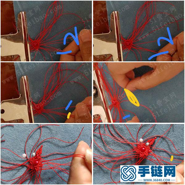 創(chuàng)意中國結(jié)結(jié)繩編法_簡單DIY編法蠟線雪花掛飾教程 