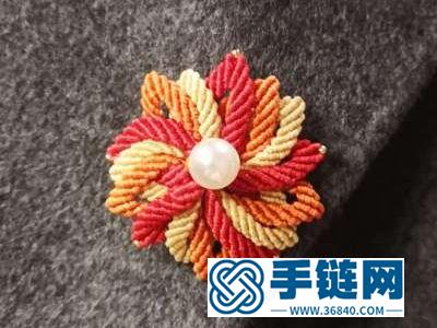 斜卷結編法方法_簡單DIY繩編斜卷結胸花詳細教程 