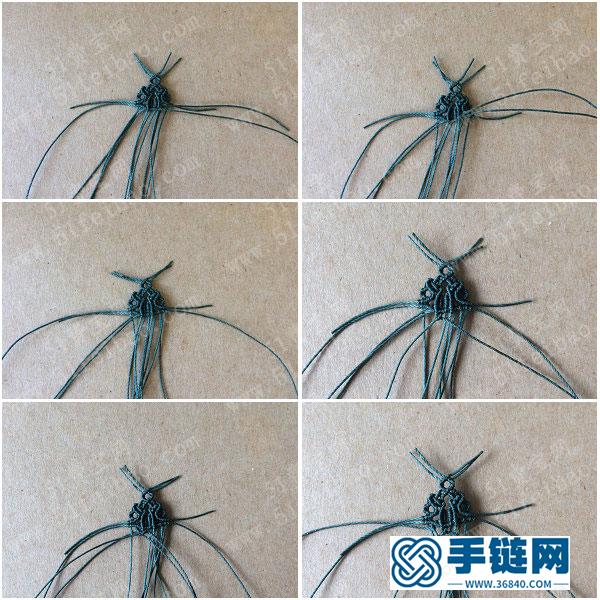 耳環(huán)的編法_蠟線簡(jiǎn)單DIY編繩日系白水晶耳墜 