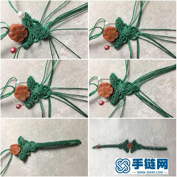 中國結編法創意_南紅花編繩手串的編法圖解 