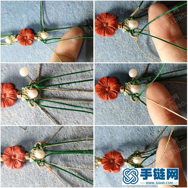 新年手繩編法_簡單DIY編法朱砂花朵手繩圖解 