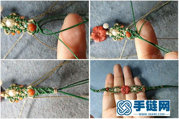 新年手繩編法_簡單DIY編法朱砂花朵手繩圖解 