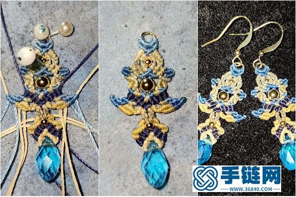 漂亮耳環的編法_簡單DIY編繩組合耳環圖解 