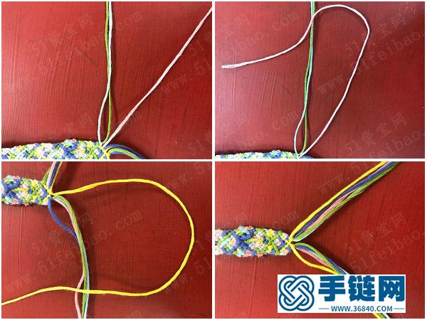 親手學編繩_五色手工編法友誼手繩詳細全過程 