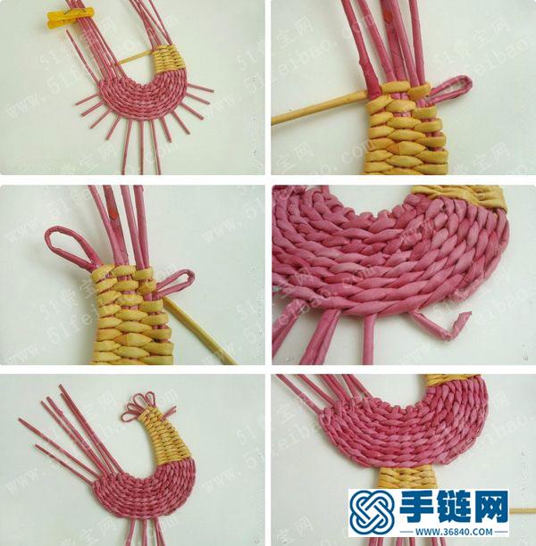 簡單DIY紙管公雞手編制作圖解過程 