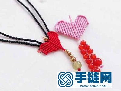 簡單教你做紅繩愛心項鏈_幾步簡單DIY超漂亮編繩項鏈吊墜 