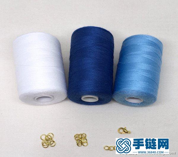 縫紉線diy三股編手鏈