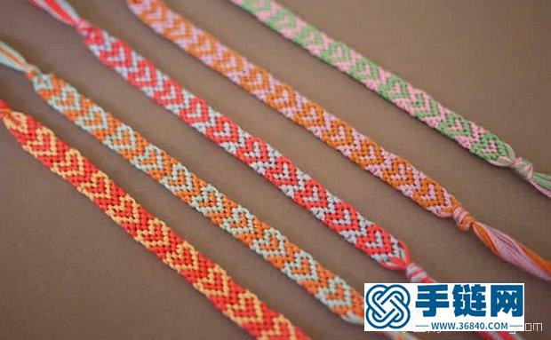 心心相印愛心手鏈編法教程