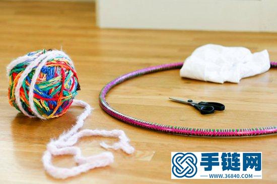呼啦圈巧利用 編織實用的家用小地墊、地毯