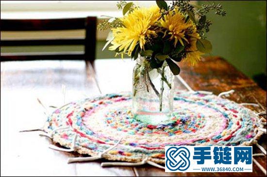 呼啦圈巧利用 編織實用的家用小地墊、地毯
