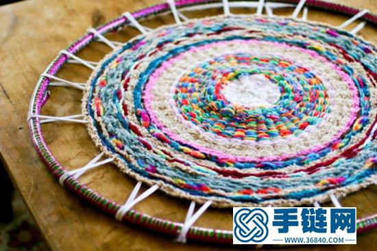 呼啦圈巧利用 編織實用的家用小地墊、地毯